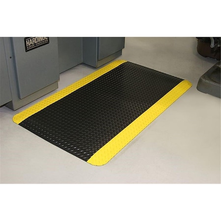 Durablue Durable  36 x 60 in. Diamond-Dek Sponge Anti-Fatigue Mat, Solid Black 442S35SBK